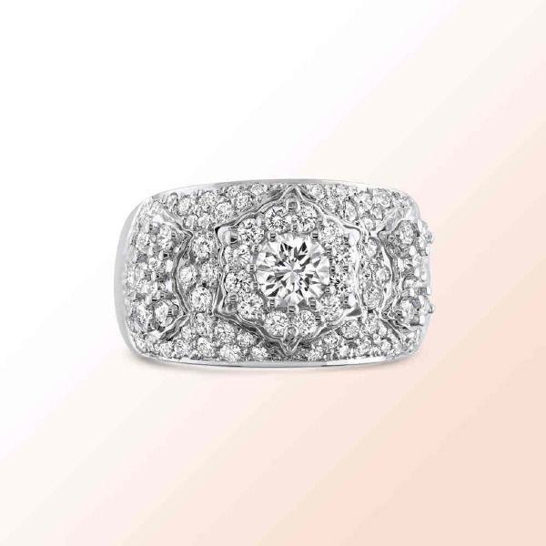 Ladies 18k.w. diamond ring  2.12Ct.