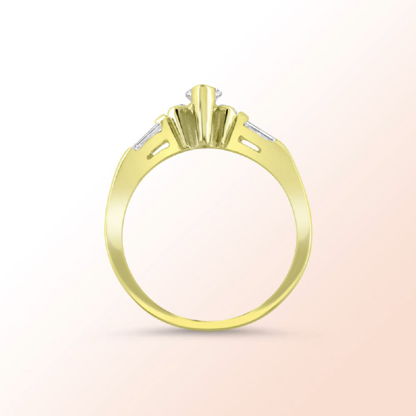 14k.y. Gold Diamond Engagement Ring 0.70Ct.