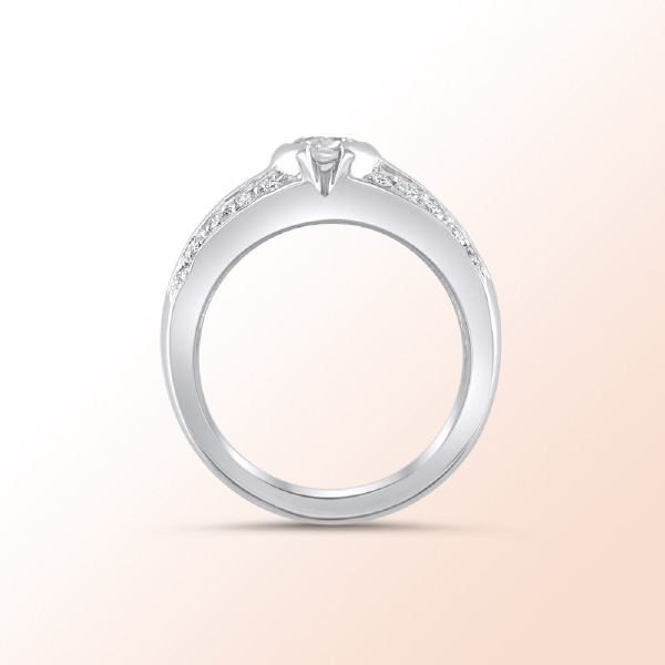 Ladies platinum engagement ring  1.18Ct. color: I Clarity: VVS2