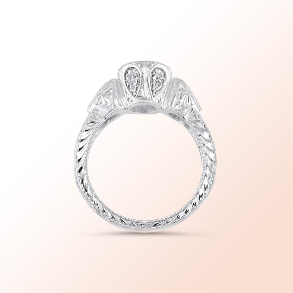 Ladies platinum diamond egagement ring 2.84Ct.  Color: H Clarity: VS2