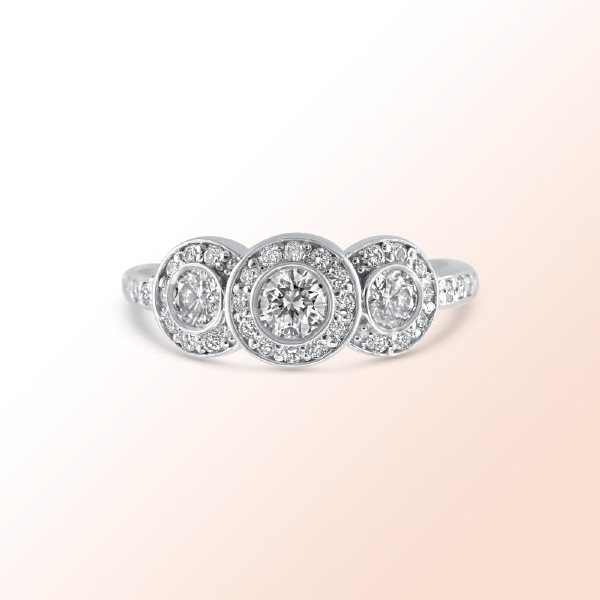 Ladies 14k.w. Diamond Engagement Ring 1Ct.