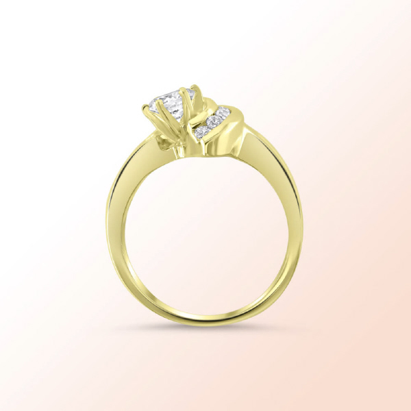 14K. Yellow Gold Diamond Ring 0.63Ct.