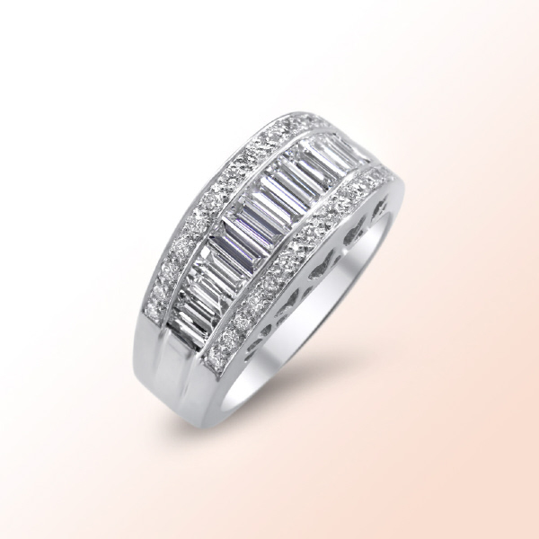 18k.w. Diamond Band