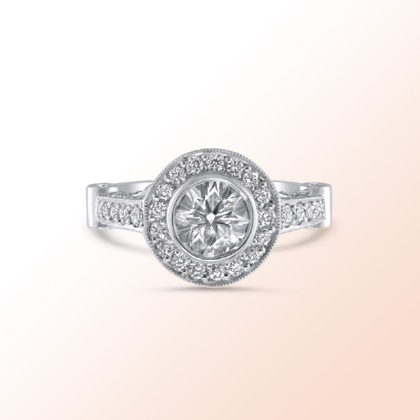 Ladies Platinum Diamond Engagement Ring  2.15Ct. Color: I Clarity: VS2