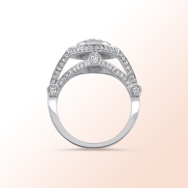 Ladies Platinum Diamond Engagement Ring  2.15Ct. Color: I Clarity: VS2