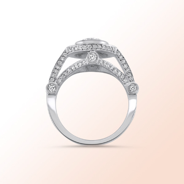 Ladies Platinum Diamond Engagement Ring  2.15Ct. Color: I Clarity: VS2