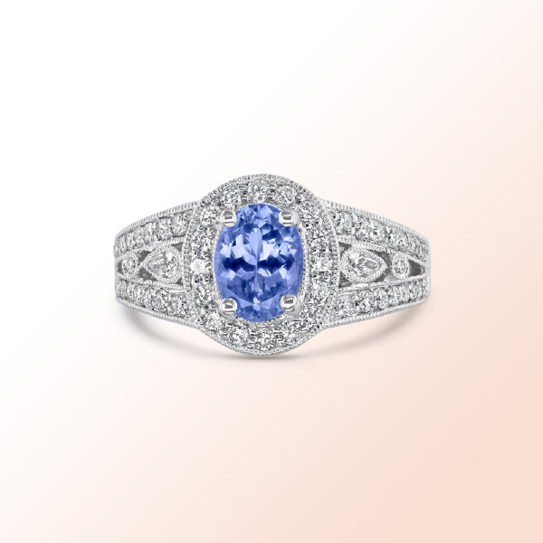 18k.w. Tanzanite diamond ring