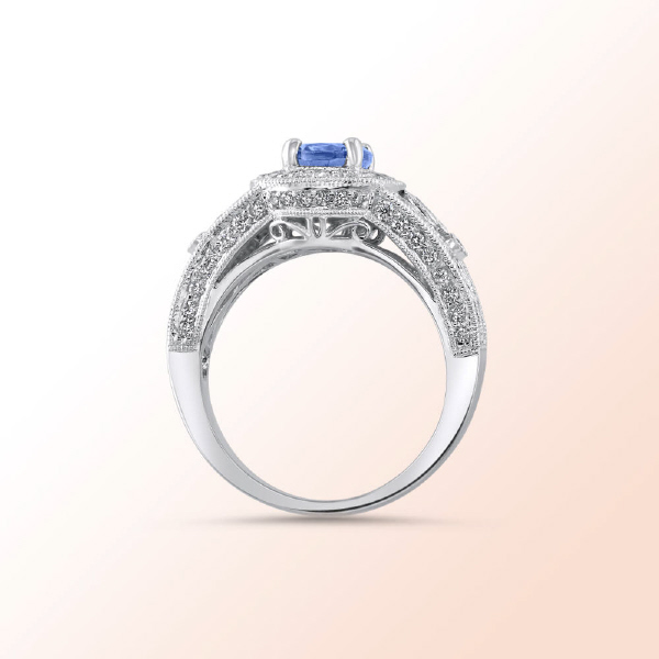 18k.w. Tanzanite diamond ring