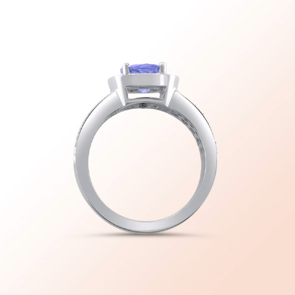 18k.w. gold Diamond Tanzanite ring