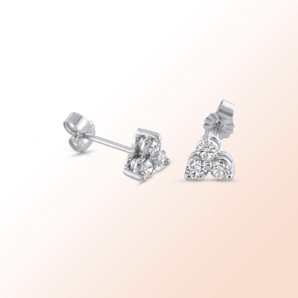 14k.w. diamond earrings 0.64Ct.