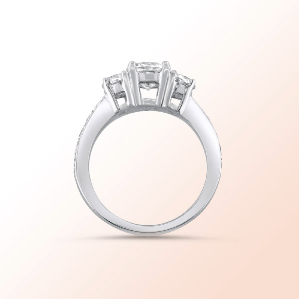 18k.w. Diamond Engagement Ring 2.26Ct. Color: E Clarity: VS2