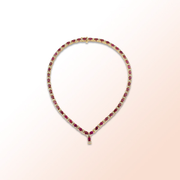 14k.y. Ruby Diamond Necklace