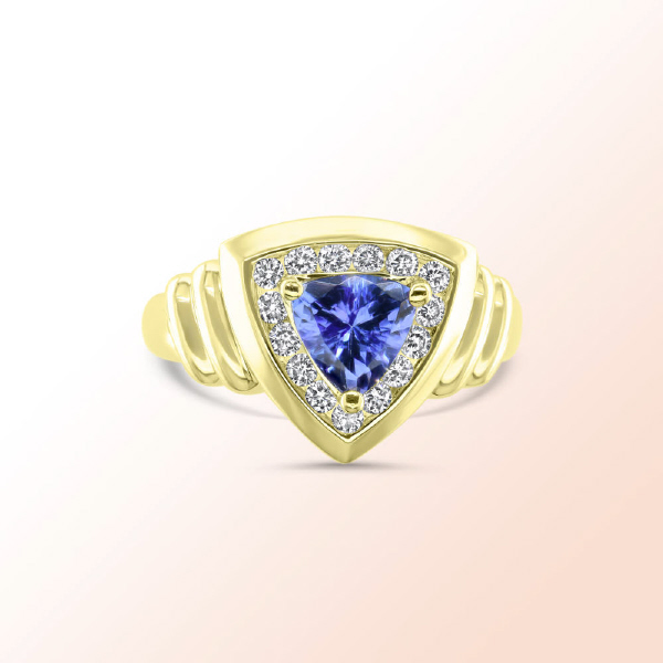 Ladies 14k. Tanzanite Diamond Ring 1.45Ct.