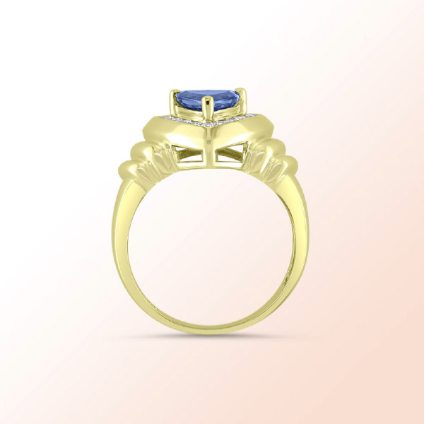 Ladies 14k. Tanzanite Diamond Ring 1.45Ct.