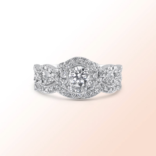 14k.w. Diamond Wedding Set 1.08Ct.