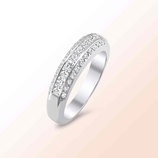 14K.W. ANNIVERSARY BAND 0.68CT.