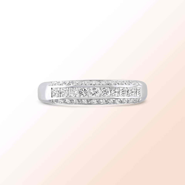 14K.W. ANNIVERSARY BAND 0.68CT.