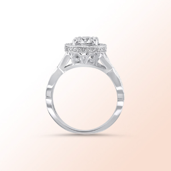 14k.w. Diamond Engagementg Ring 1.26Ct.