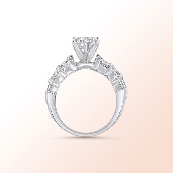 18k.w. Diamond Engagement Ring 2.12Ct.