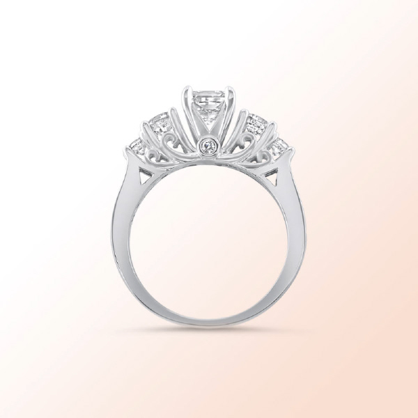14k.w. Princess cut Diamond Ring 1.05Ct.
