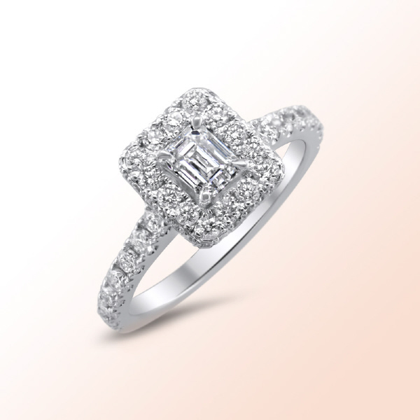 14k.w. Diamond Engagement Ring  1.30Ct.