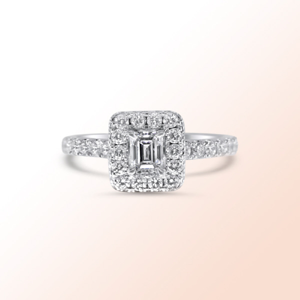 14k.w. Diamond Engagement Ring  1.30Ct.