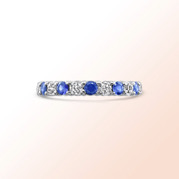 14k.w. gold Diamond & Sapphire Eternity Ring