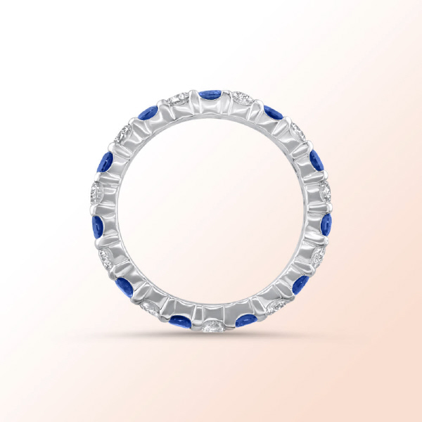 14k.w. gold Diamond & Sapphire Eternity Ring