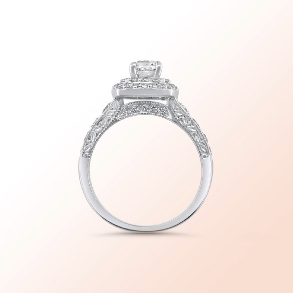 14k.w. Diamond Wedding Set 0.95Ct.