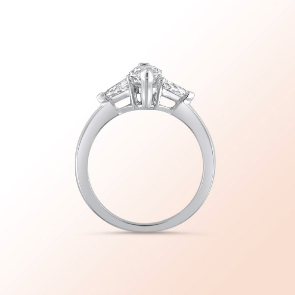 Platinum Ring with marquise diamond ring 1.81Ct.