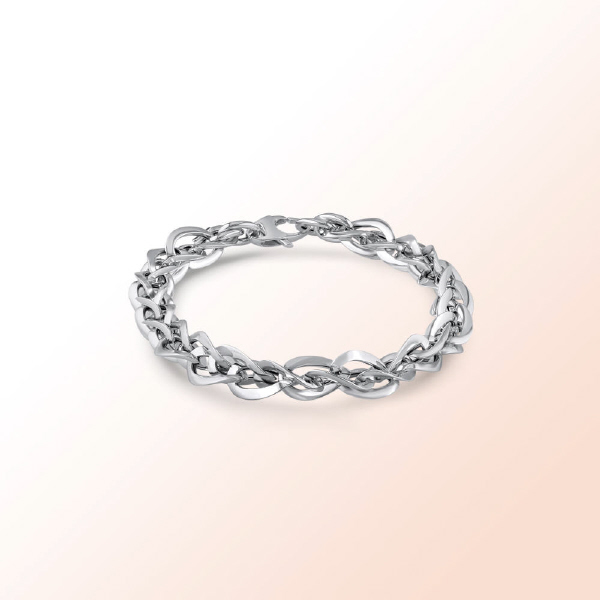 14k.w. Italian Fancy Hollow Lady's Link Bracelet