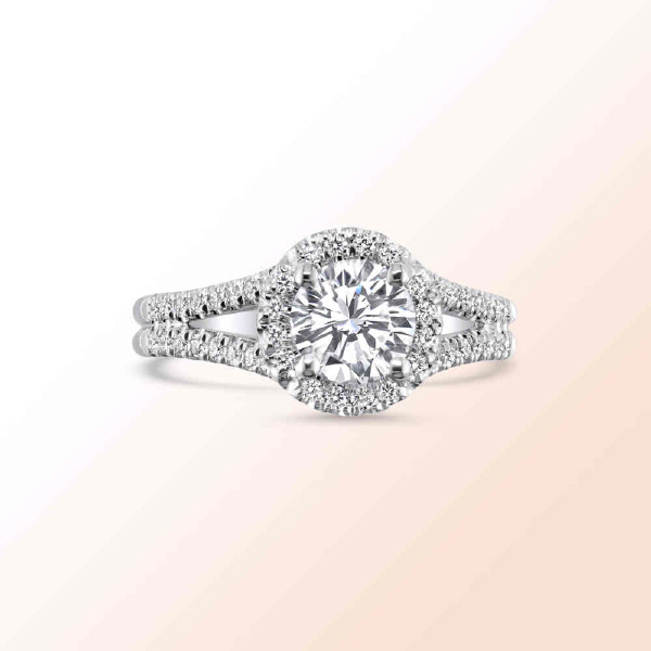 14K.W. DIAMOND ENGAGEMENT RING 1.46 CT. COLOR: I CLARITY: Si1