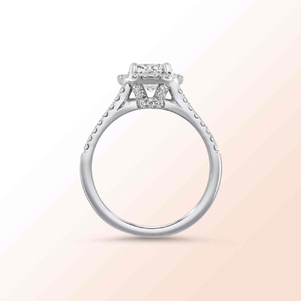 14K.W. DIAMOND ENGAGEMENT RING 1.46 CT. COLOR: I CLARITY: Si1
