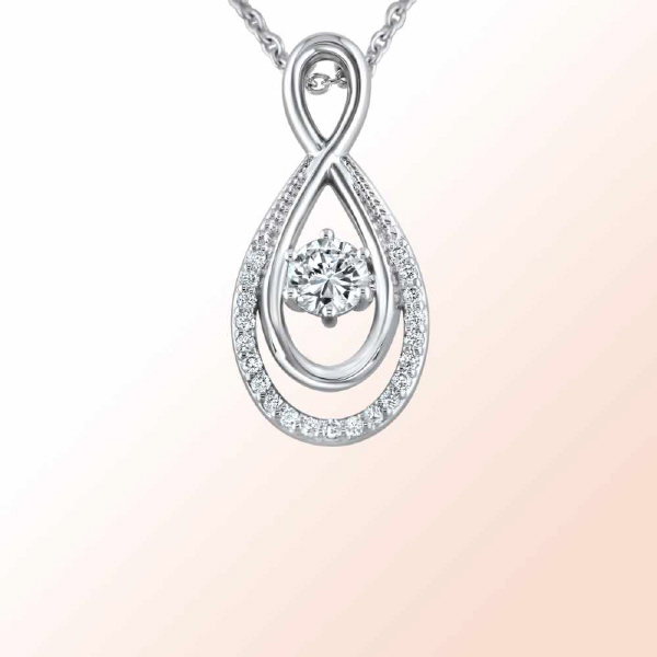 14k.w. gold Diamond pendant 0.35Ct.