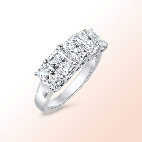 Platinum Anniversary Diamond Radiant Cut Ring 2.50Ct.