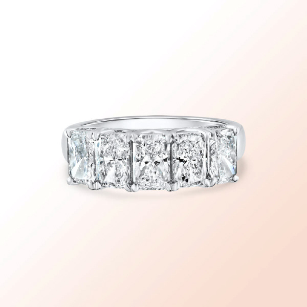 Platinum Anniversary Diamond Radiant Cut Ring 2.50Ct.