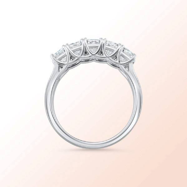 Platinum Anniversary Diamond Radiant Cut Ring 2.50Ct.