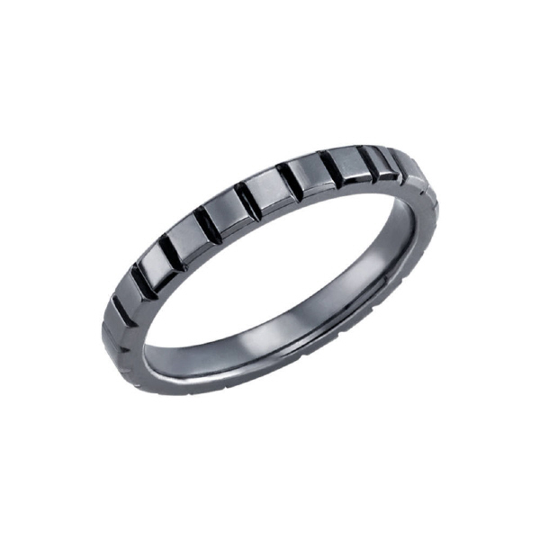 3mm 14k black rhodium ladie's wedding band.