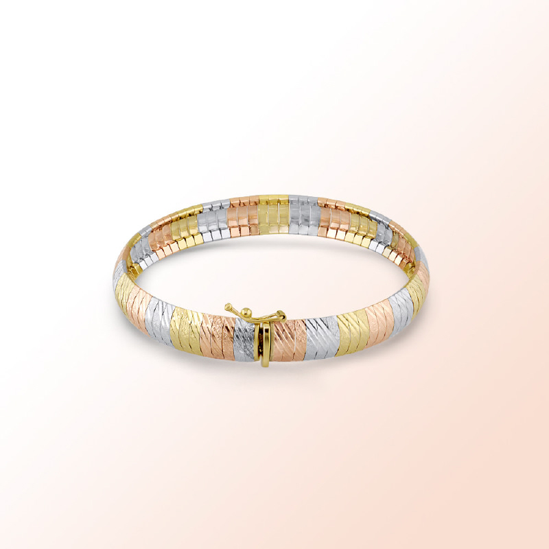Ladies 14k. tricolor bracelet