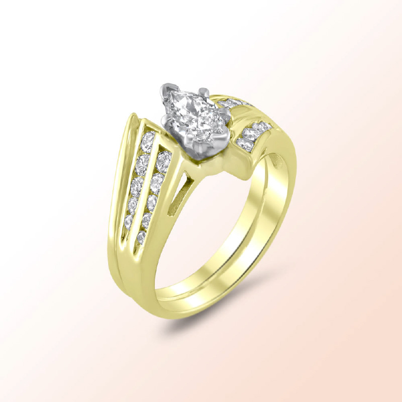 Ladies 14k. Diamond Engagement Ring 0.99Ct.