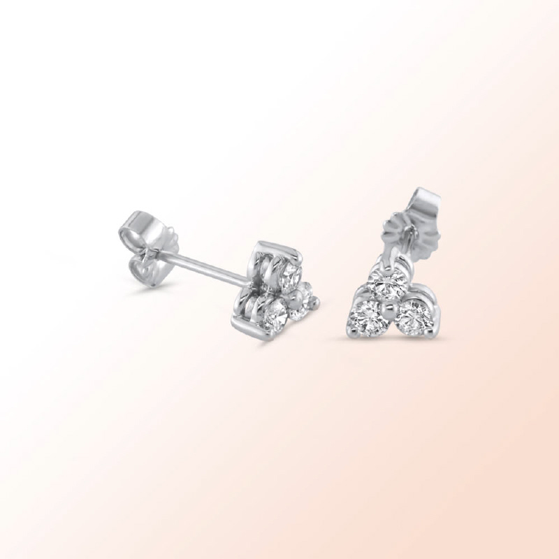 14k.w. diamond earrings 0.64Ct.