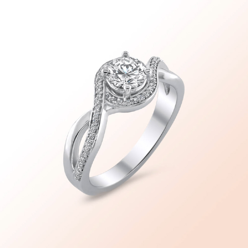 14k.w. Diamond Engagement Ring.